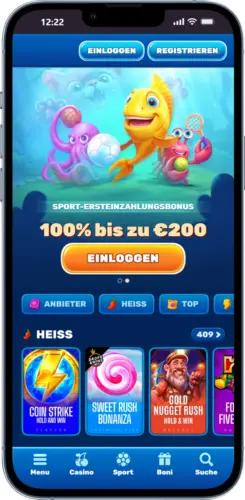 Big Bass Bonanza App Website im Android Browser öffnen