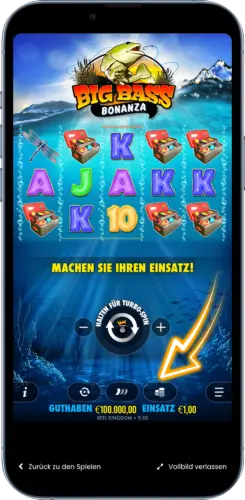 Big Bass Bonanza Spiel auf Smartphone starten